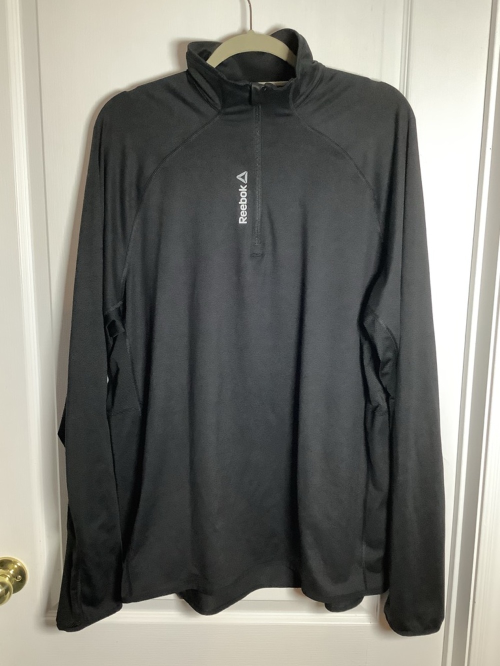 Reebok Black 1/4 Zip Athletic Pullover